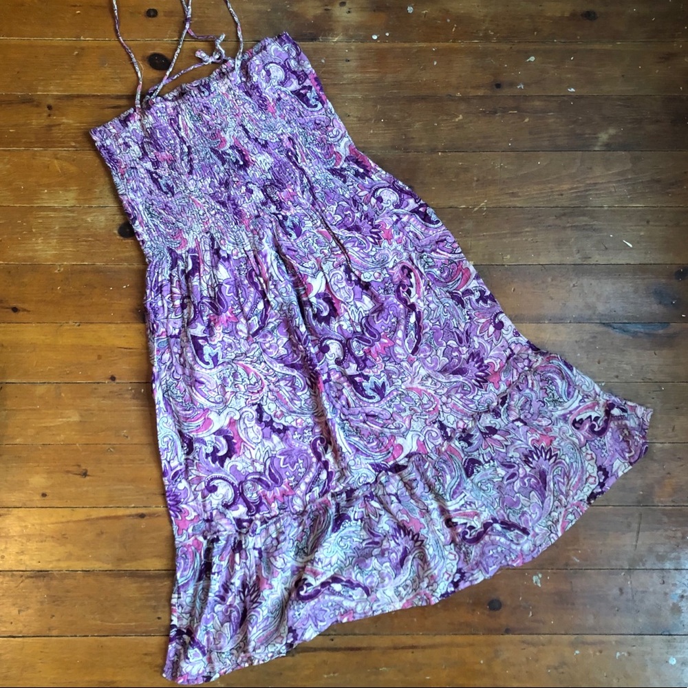 Purple paisley summer dress
